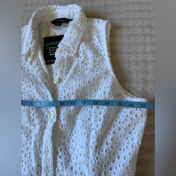 Mixed Media Eyelet Patchwork Print Fit and Flare Dress. Size S - Picture 8 of 8